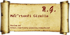 Mártonfi Gizella névjegykártya